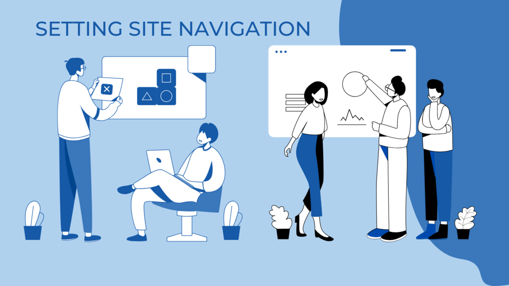People setting site navigation to improve ecommerce site conversion rates