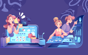 illustration of business people optimizing landing pages